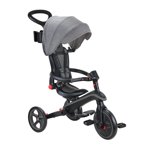 Globber Explorer Trike 4 in 1 Összecsukható Gyermek kerékpár - Szürke