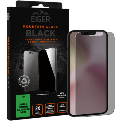 Eiger EGMSP00313 SP Mountain Apple iPhone 16e/14/13/13Pro Telefon kijelzővédő üveg - Fekete (EGMSP00313)