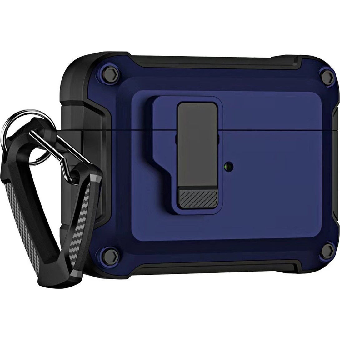 Pro Armor tok karabínerrel AirPods 4 - kék (5907769365935)