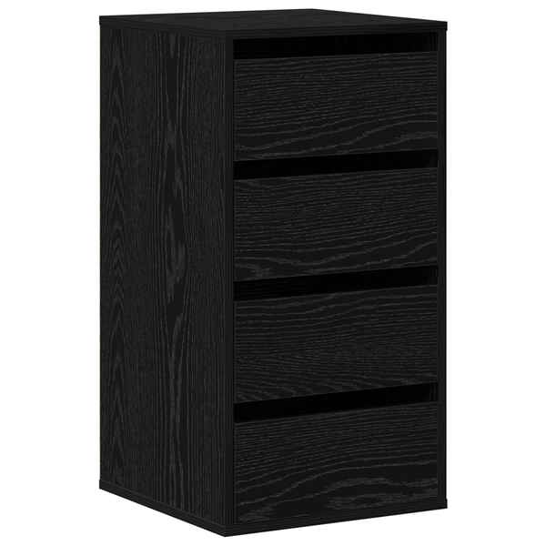 vidaXL Kątowa Komoda Czarny Dąb 40x41x76 cm Materiał drewnopochodny