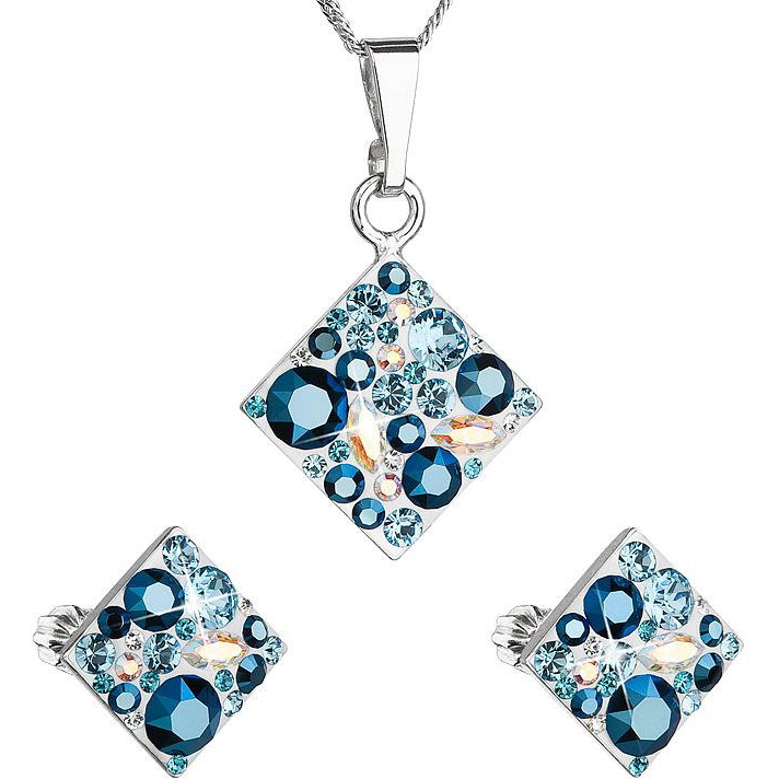 EVOLUTION GROUP 39126,3 aqua készlet Swarovski kristályokkal díszítve (8590962393156)