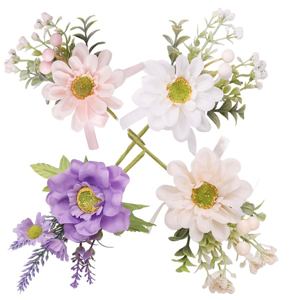 IRIS dekor kitűző margaréta+szalag 3 féle szín (504283)