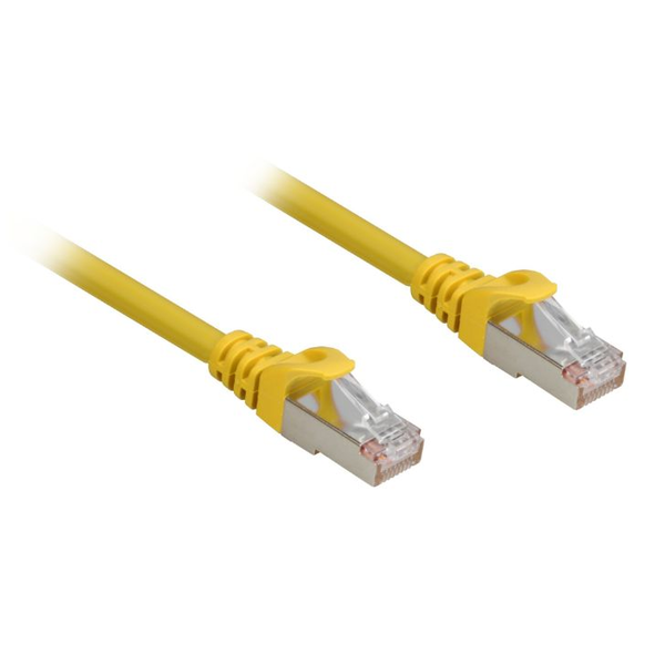 Patchkabel RJ45 Cat.6a SFTP (gelb, 5 Meter, LSOH (Halogenfrei))
