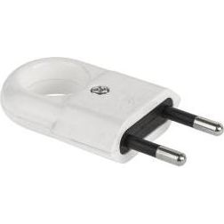  Elgotech Wtyczka płaska z uchwytem b/u Euro 2,5A 250V biała (WTP2C)