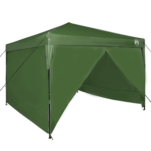 Cort cu Copertină Verde 300 x 300 x 227 / 236 / 245 cm