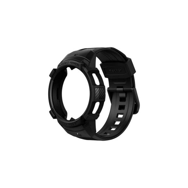 Spigen Rugged Armor Pro Samsung Galaxy Watch 4 Classic Szilikon szíj+keret 46 mm - Fekete