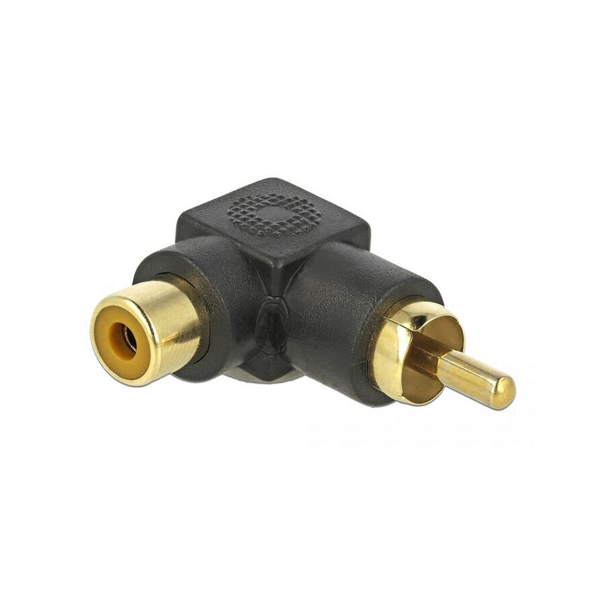 DELOCK Cinch Adapter Stecker zu Buchse gewinkelt