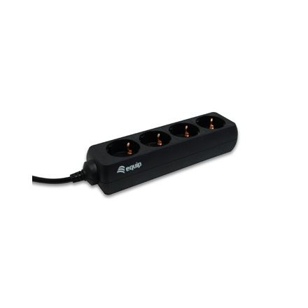 Equip hálózati elosztó (C14, 4 Schuko, fekete) (333281)