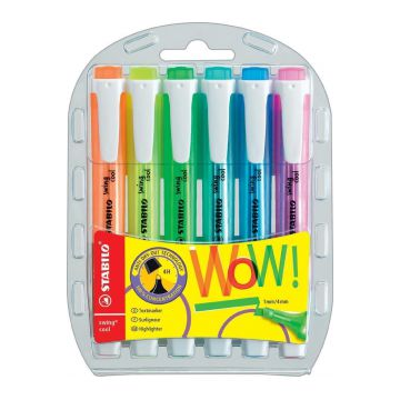 SZÖVEGKIEMELŐ KÉSZLET, 1-4 MM, 8 KÜLÖNBÖZŐ SZÍN (205522)