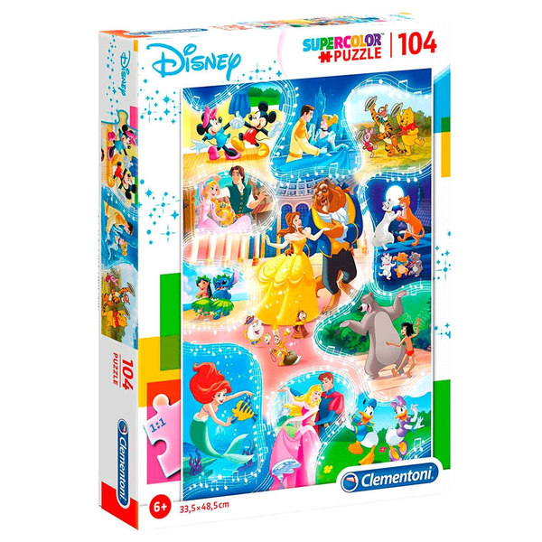Clementoni Disney Dance Time Puzzle (cu imagine) fierăstrău 104 buc. Desene animate