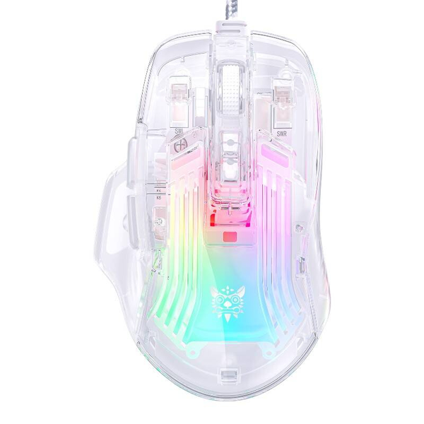 Onikuma CW923 Vezetékes Gaming Egér - Átlátszó