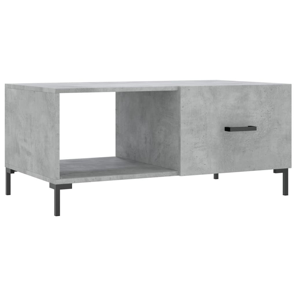 betonszürke szerelt fa dohányzóasztal 90 x 50 x 40 cm (829216)