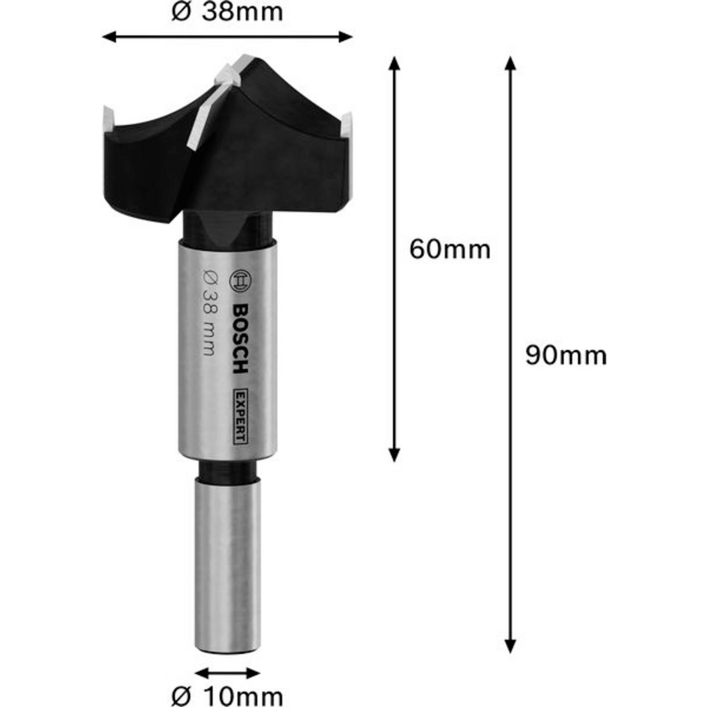Bosch Accessories 2608901859 Zsanérlyuk lyukasztó 38 mm 1 db (2608901859)
