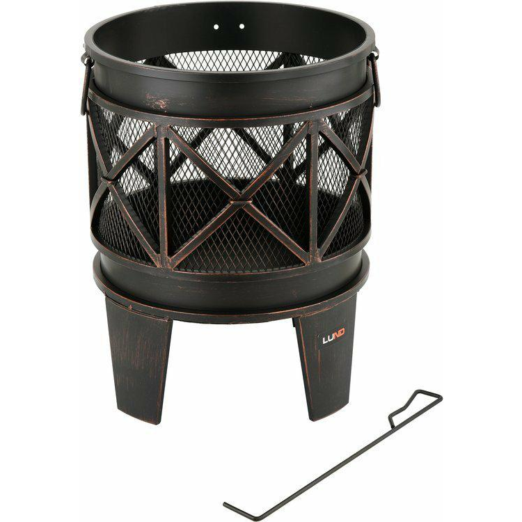 Lund Kerti acél tűzrakóhely 2 az 1-ben - 42cm (99702)