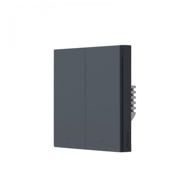 AQARA Smart Wall Switch H1 (No Neutral, Double Rocker), szürke (AQARA-WS-EUK02-G-1611)