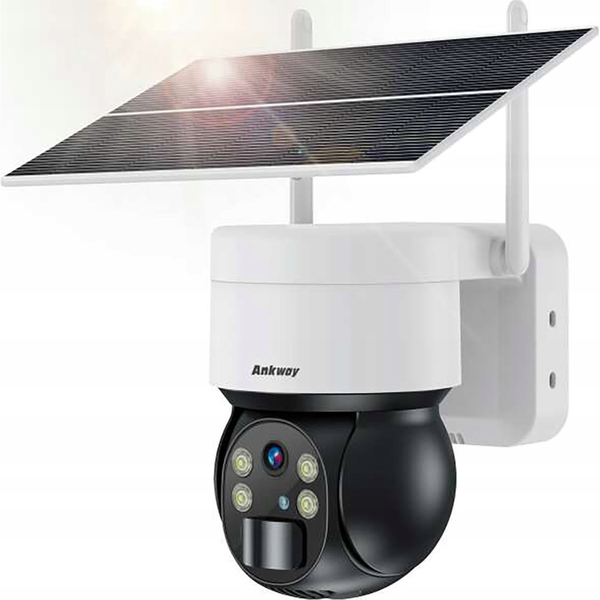Ankway-Choetech ASC006-WF Smart Wifi 2K UltraHD 360° forgatható napelemes Okos Kamera - Fehér