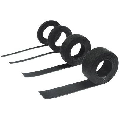 Hebotec Tépőzár Kötegeléshez Bolyhos és horgos fél (H x Sz) 5000 mm x 20 mm Fekete 5 m (11-KE20005FRT) (11-KE20005FRT)