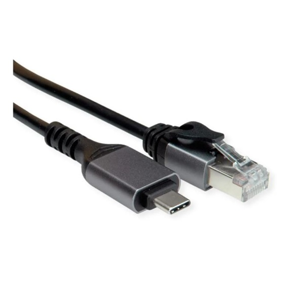 VALUE Konwerter kabla USB 3.2 Gen 2 na Gigabit Ethernet, czarny, 1 m