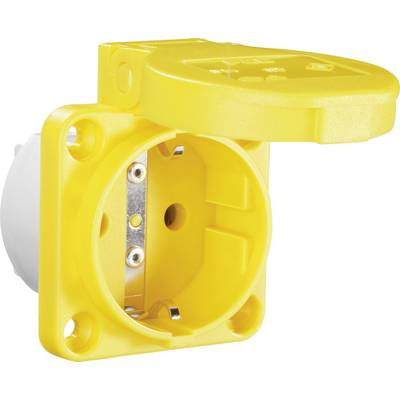 Védőérintkezős gép dugaszoló aljzat, 230 V/AC 16 A IP54, sárga, PCE 601.450.05 (601.450.05)
