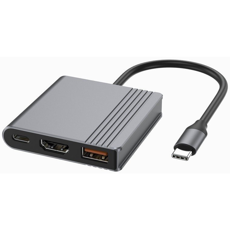 GEMBIRD MULTI ADAPTÉR USB TYPU C 3 V 1 (USB PORT + HDMI + USB-C VIDEO),