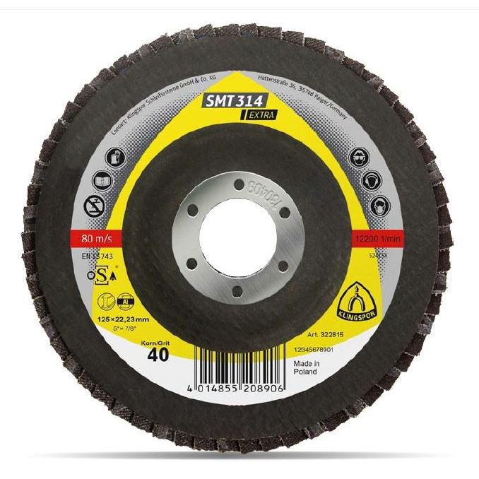 Klingspor Lamellás Csiszolótányér P40 Smt 314 115X22,23 Kúpos (PA9 40 115*)