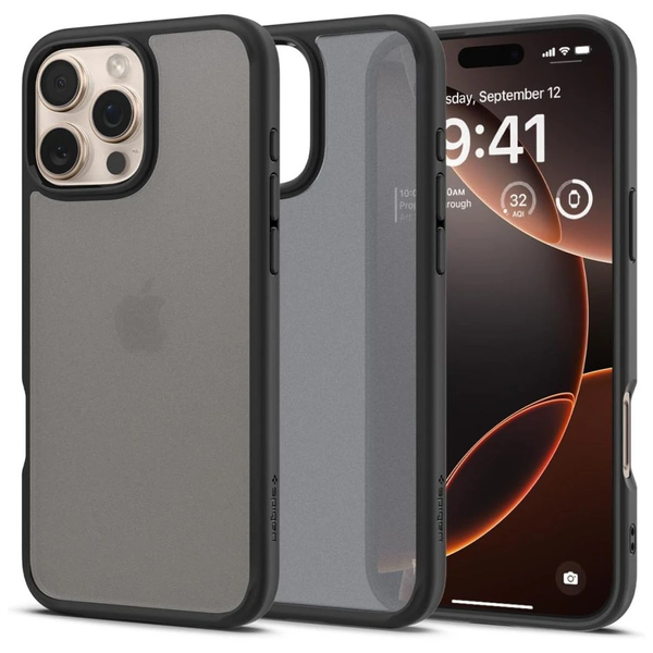 SPIGEN ULTRA HYBRID iPhone 16 Pro Max készülékhez tok Frost fekete