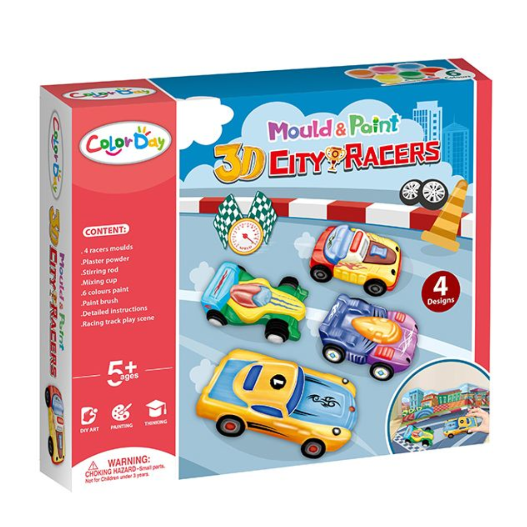 Csináld magad városi versenyautók gipszöntő szett (8552)