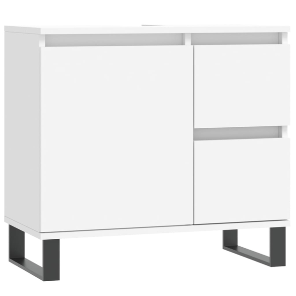 vidaXL Szafka łazienkowa, biała, 65x33x60 cm, materiał drewnopochodny