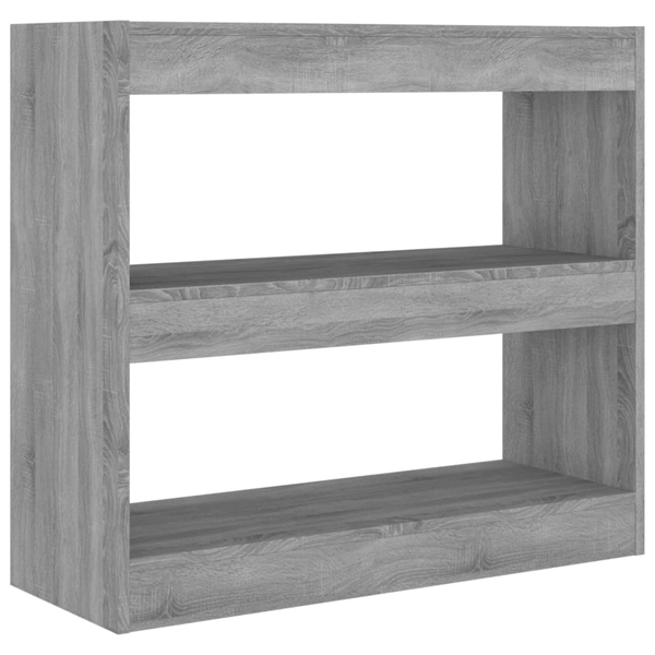 Bibliotecă/Separator cameră, gri sonoma, 80x30x72 cm, PAL