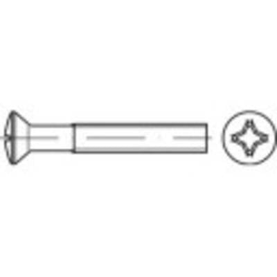 TOOLCRAFT TO-5376516 süllyesztett fejű csavar M4 25 mm kereszthornyú Philips ISO 7047 rozsdamentes acél A2 1000 db