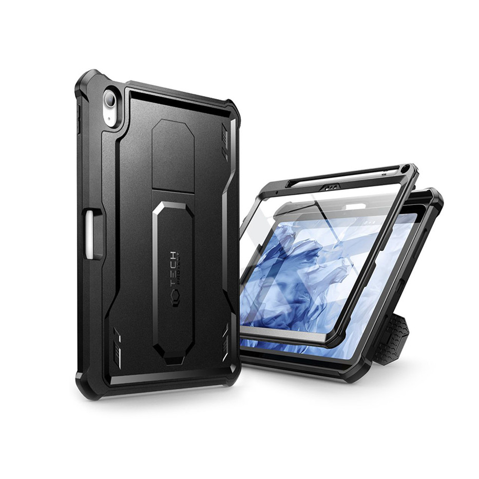 Apple iPad 10.9 (2022) ütésálló védőtok Apple Pencil tartóval - Tech-Protect Kevlar Pro - fekete (FN0562)
