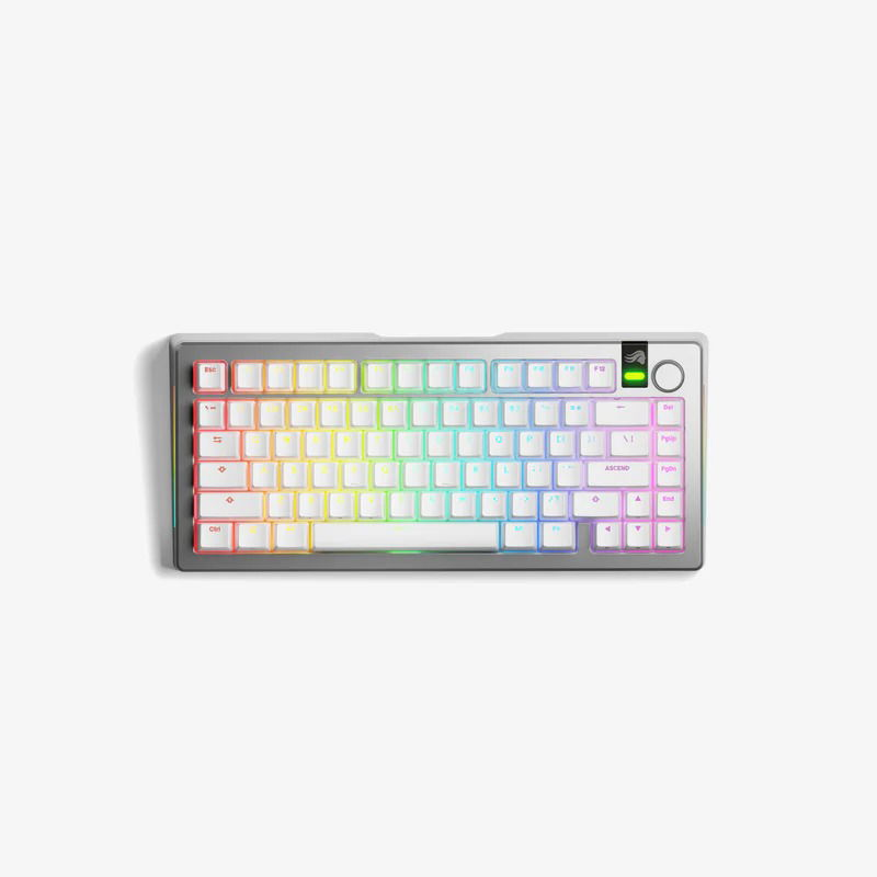 GLORIOUS GMMK 3 PRO 75% Prebuilt Wireless Silver - US (GLO-KB-GMMK3-PRO-75-PB-FOX-WL-SIL-US)