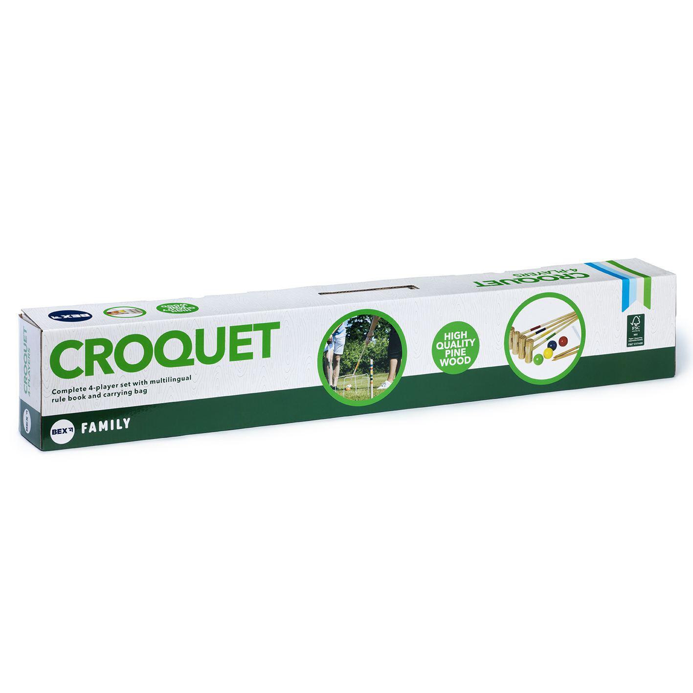 Sunsport 4 személyes Croquet játék ütőkkel és labdákkal (541-310)