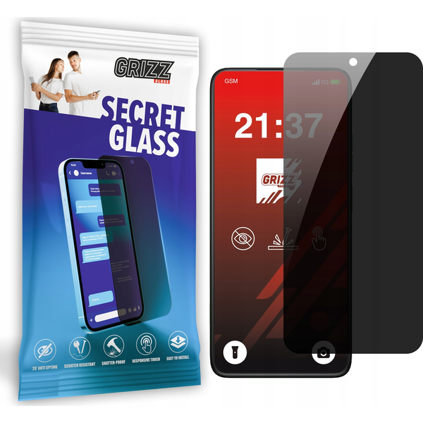 GrizzGlass Szkło prywatyzujące GrizzGlass SecretGlass do Motorola Moto G35