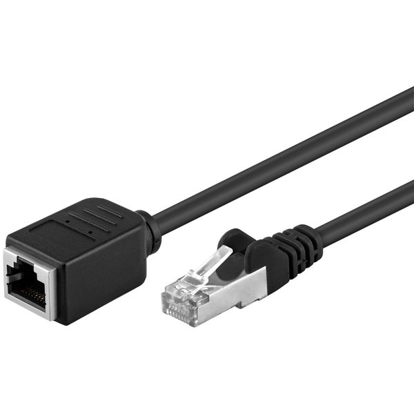 Goobay 73390 CAT 5e Hosszabbító Kábel 15m - Fekete