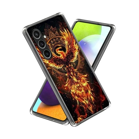 GIGAPACK Szilikon telefonvédő ultravékony kameravédő főnixmadár minta Samsung A57 5G fekete GP-183604