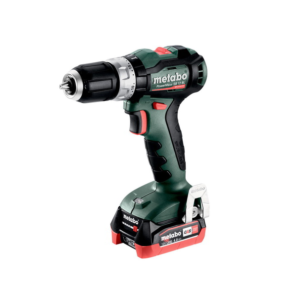 Metabo Taladro Percutor - Powermaxx Bs12 Bl -12v 2x4ah Li-power - Cargador Asc 50 - Metabox 118 - 601046800