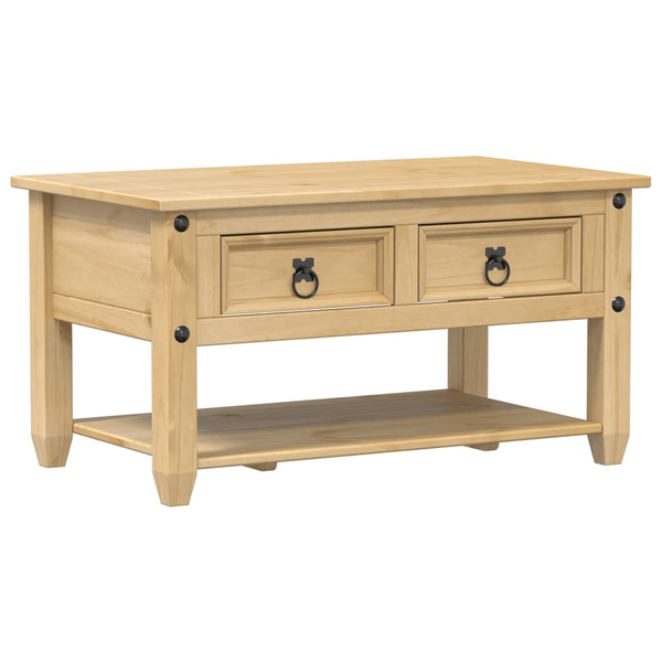 vidaXL Stolik kawowy z szufladami Corona, 85x50x45 cm, drewno sosnowe