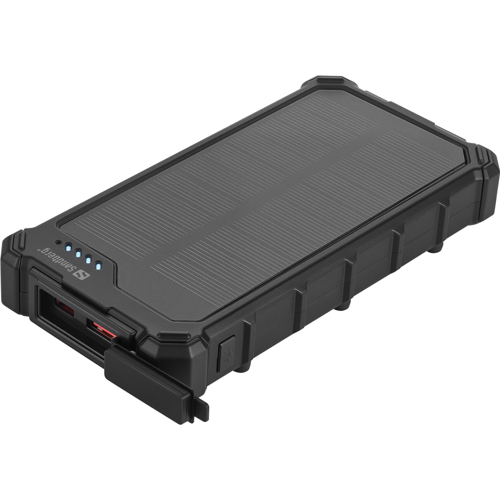Sandberg 421-23 külső akkumulátor 10000 mAh Fekete (Solar Powerbank CampLED 10000)