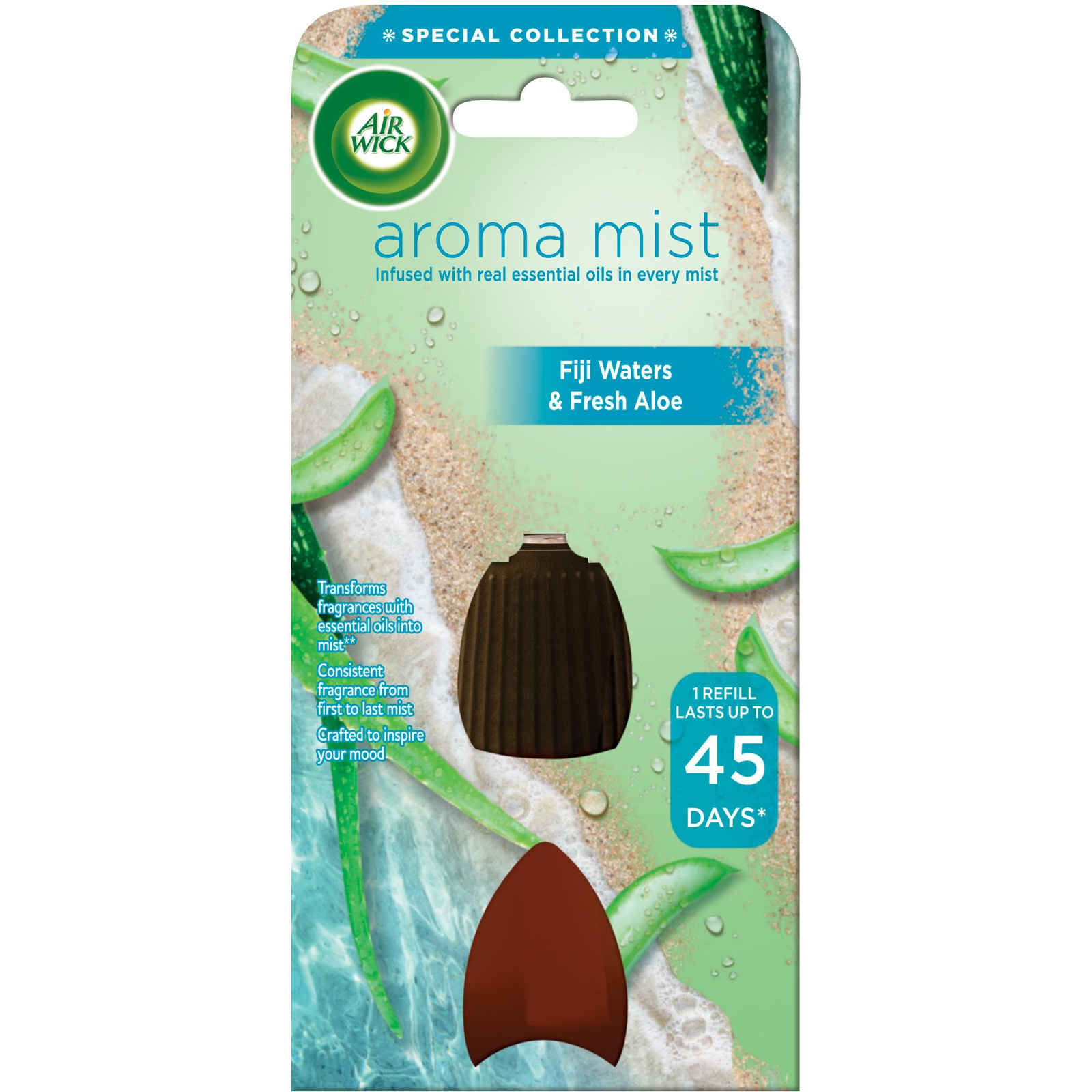 AIR WICK utántöltő aroma diffúzorhoz Fidzsi víz és friss aloe 20 ml (5999109544209)