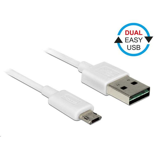 Kabel Delock 84806 bílý 0,5 m
