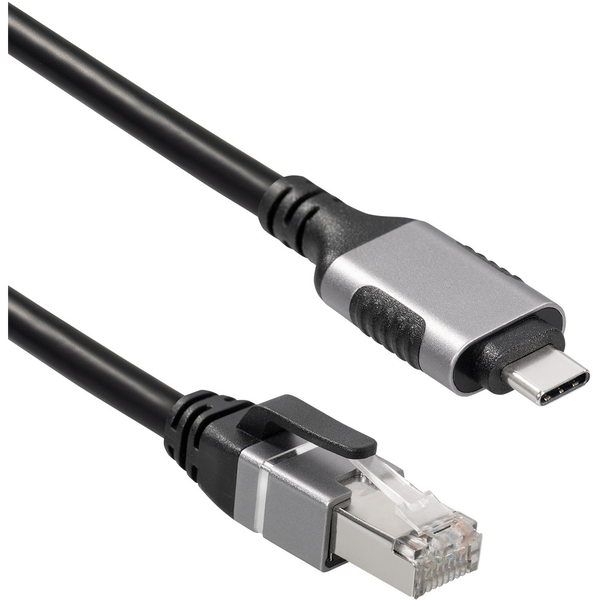 Maxtrack USB-C® / RJ45 Hálózat Átalakító kábel CAT 6 [1x USB-C® dugó - 1x RJ45 dugó] 2.00 m Fekete