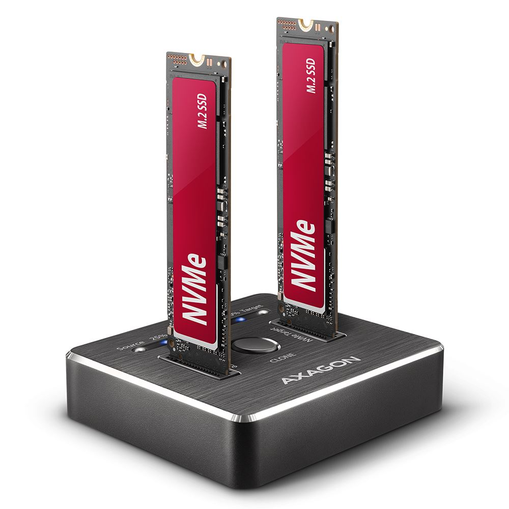 Axagon ADSA-M2C 2x M.2 SSD dokkoló fekete (ADSA-M2C)