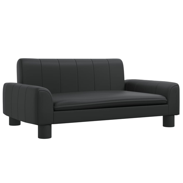 Pat de caini vidaXL, negru, 70x45x30 cm, piele ecologica, 5.2 Kg