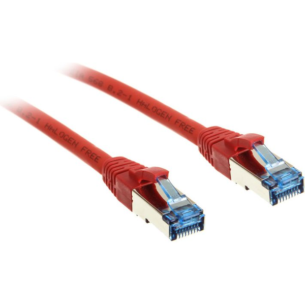 InLine 76807R sieťový kábel Červená 7,5 m Cat6a S/FTP (S-STP)