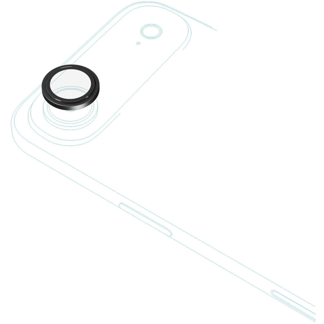 Epico alumínium kameralencse-védő iPhone Air - fekete (94012151300001)