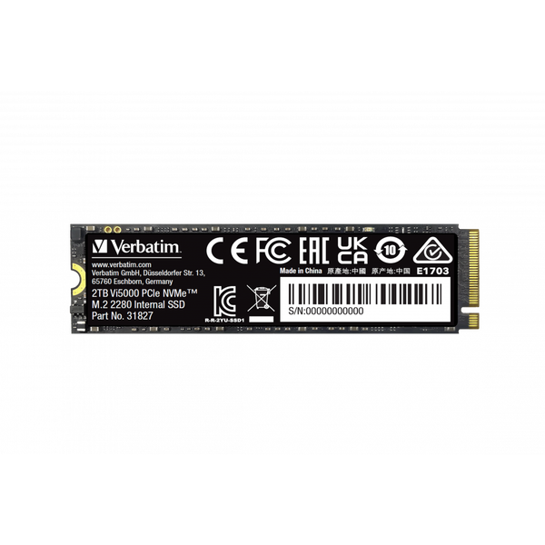 Verbatim Vi5000 2TB M.2 NVMe SSD Belső Meghajtó