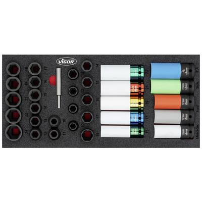 Vigor Dugókulcs betét készlet 1/2 (12,5 mm) 33 részes (V7324) (V7324)