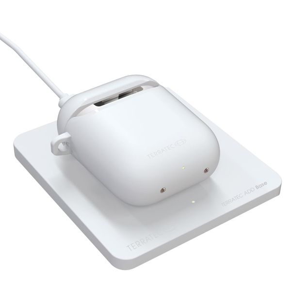 Terratec ADD Base vezeték nélküli Apple AirPods töltőpad fehér (320999)