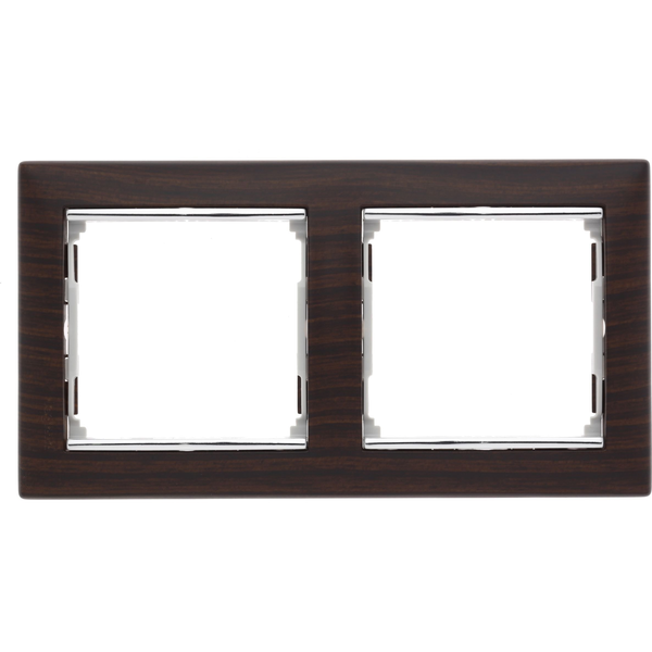 Legrand 770372 Valena wenge dekor/ezüst 2-es vízszintes keret